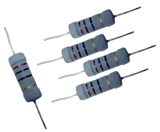 5pcs 10 Ohms 2W Metal Film Resistor