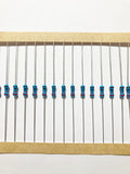 10 pcs 1/4W Resistance 1% Metal Film Resistors (220, 330, 560, 1K, 10K, or 100K Ohms)