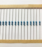 10 pcs 1/4W Resistance 1% Metal Film Resistors (220, 330, 560, 1K, 10K, or 100K Ohms)