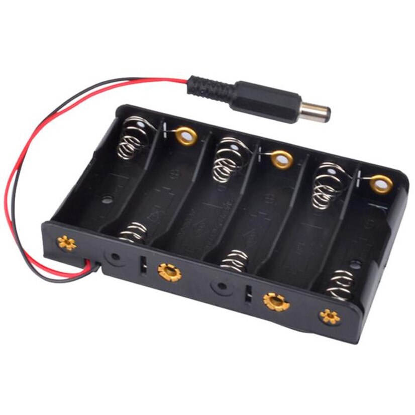 6x AA Battery Case with DC Power (No Cover)
